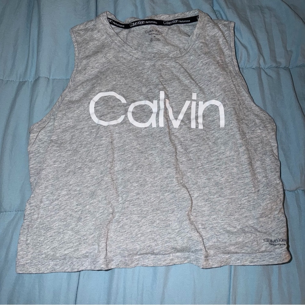 Calvin Klein Performance Heather Gray Top